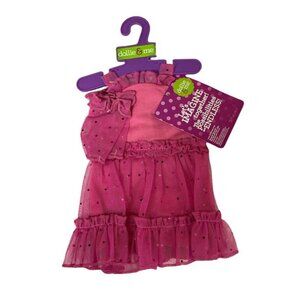 Dollie & Me Pink Doll Dress With Bow & Polka Dot Design - Fits 18" Dolls